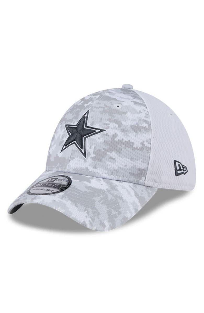 New Era Men's New Era  White Dallas Cowboys 2024 Salute To Service Digital Camo 39THIRTY Flex Hat, Alternate, color, 