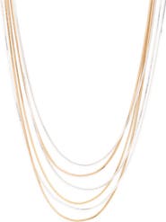 NORDSTROM RACK Two-Tone Snake Chain Layered Necklace