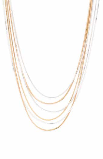 Two-Tone Snake Chain Layered Necklace