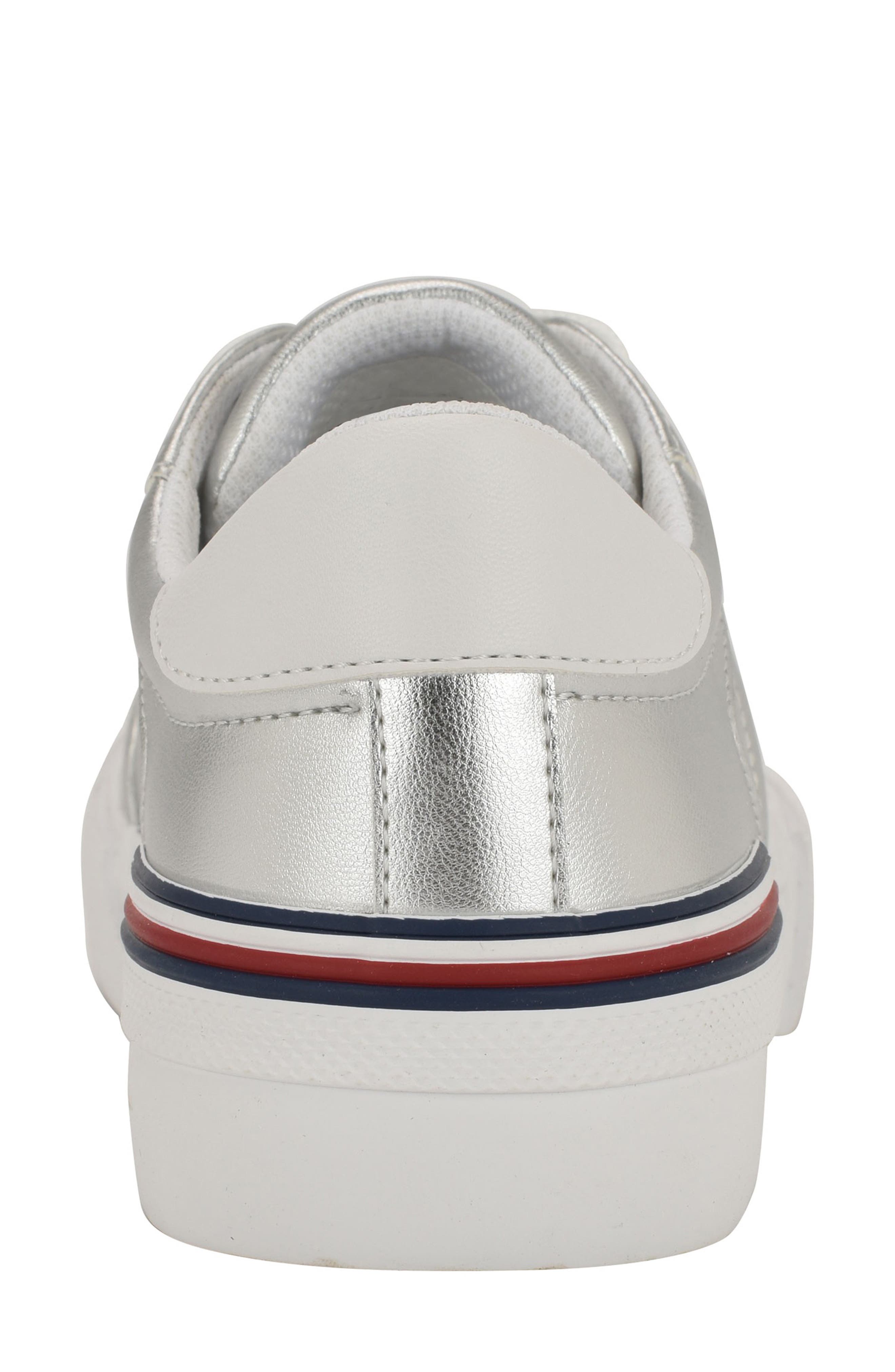 Tommy Hilfiger Keziah Low Top Sneaker, Alternate, color, Silver