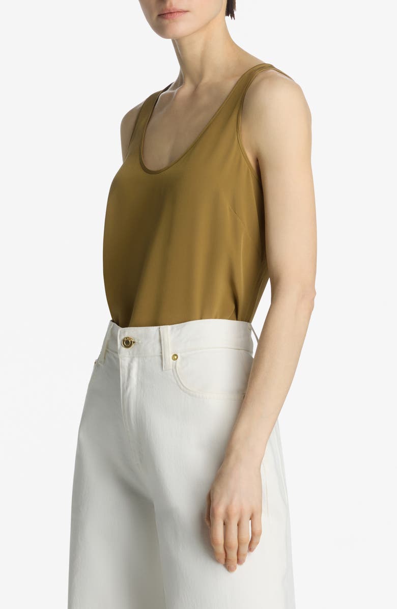 St. John Collection Scoop Neck Crêpe de Chine Shell, Alternate, color,