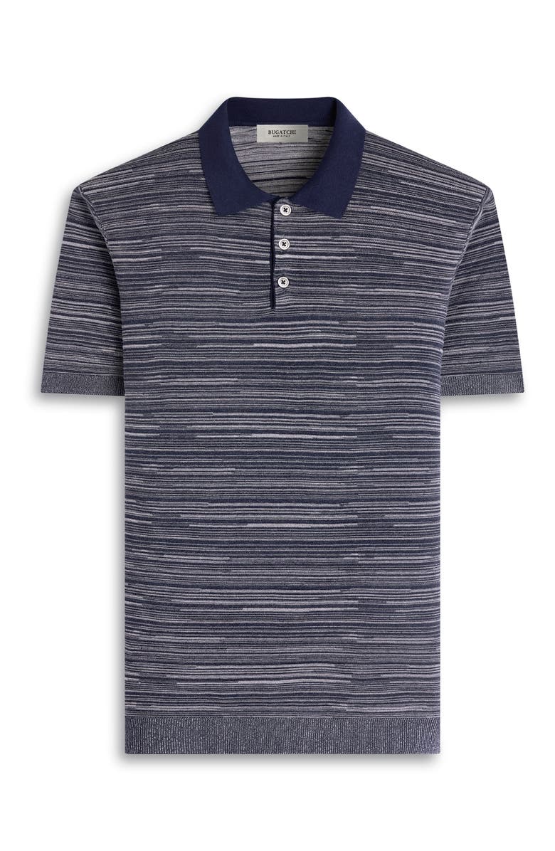 Bugatchi Space Dye Polo Sweater, Alternate, color, Navy