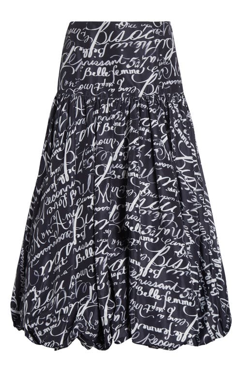 Cinq À Sept Love Journal Ellah Bubble Hem Midi Skirt In Gray