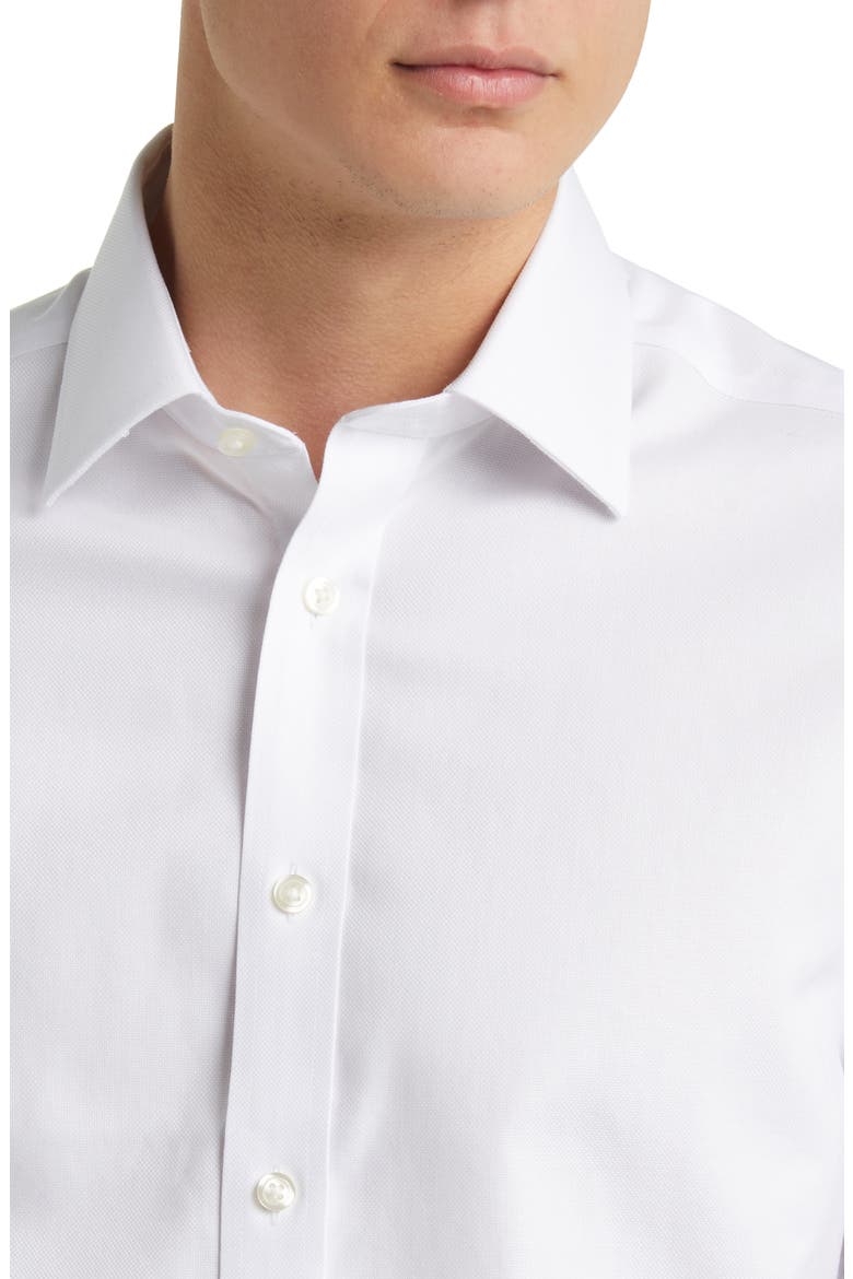 Non-Iron Royal Oxford Slim Fit Shirt Double Cuff, Alternate, color, WHITE