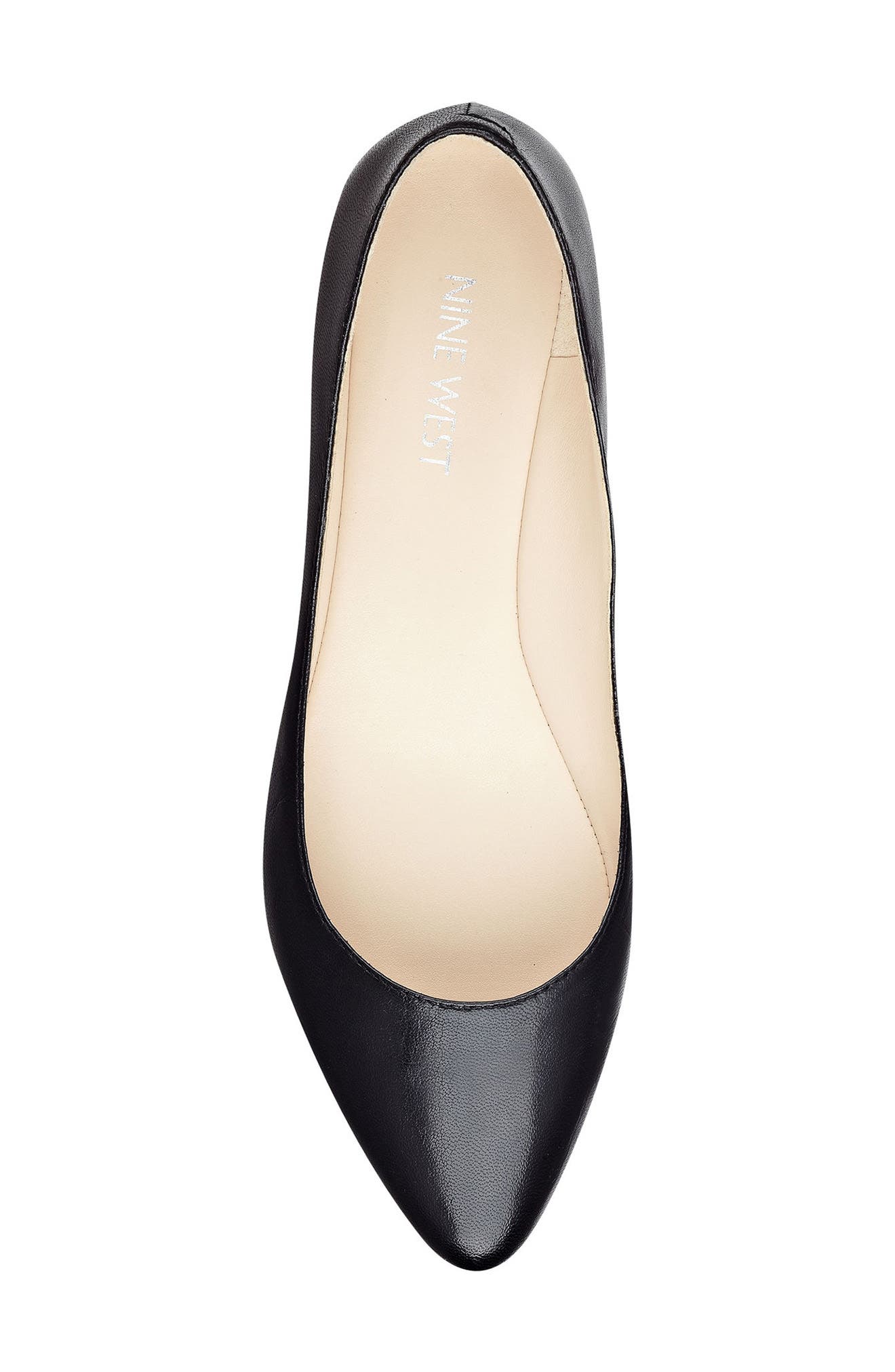 Nine West Speakup Flat, Alternate, color, Black Leather