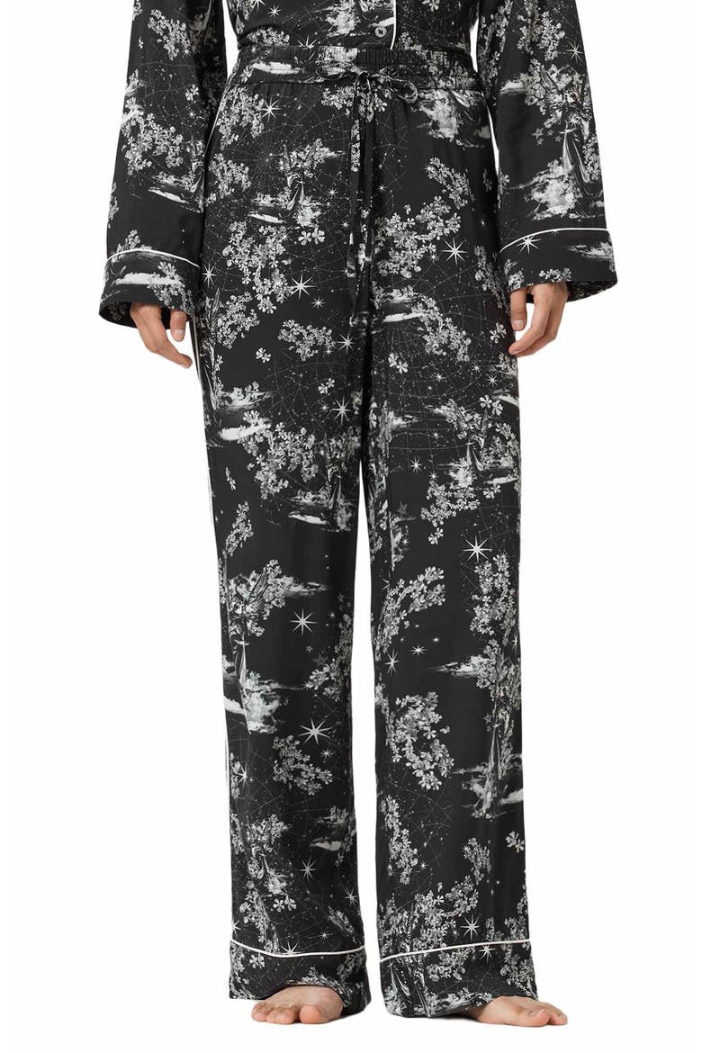 Maude Contrast Piping Pajamas, Alternate, color, MARIA BLACK