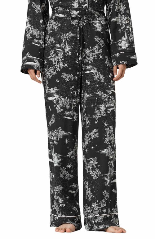 Allsaints Maude Contrast Piping Pajamas In Black