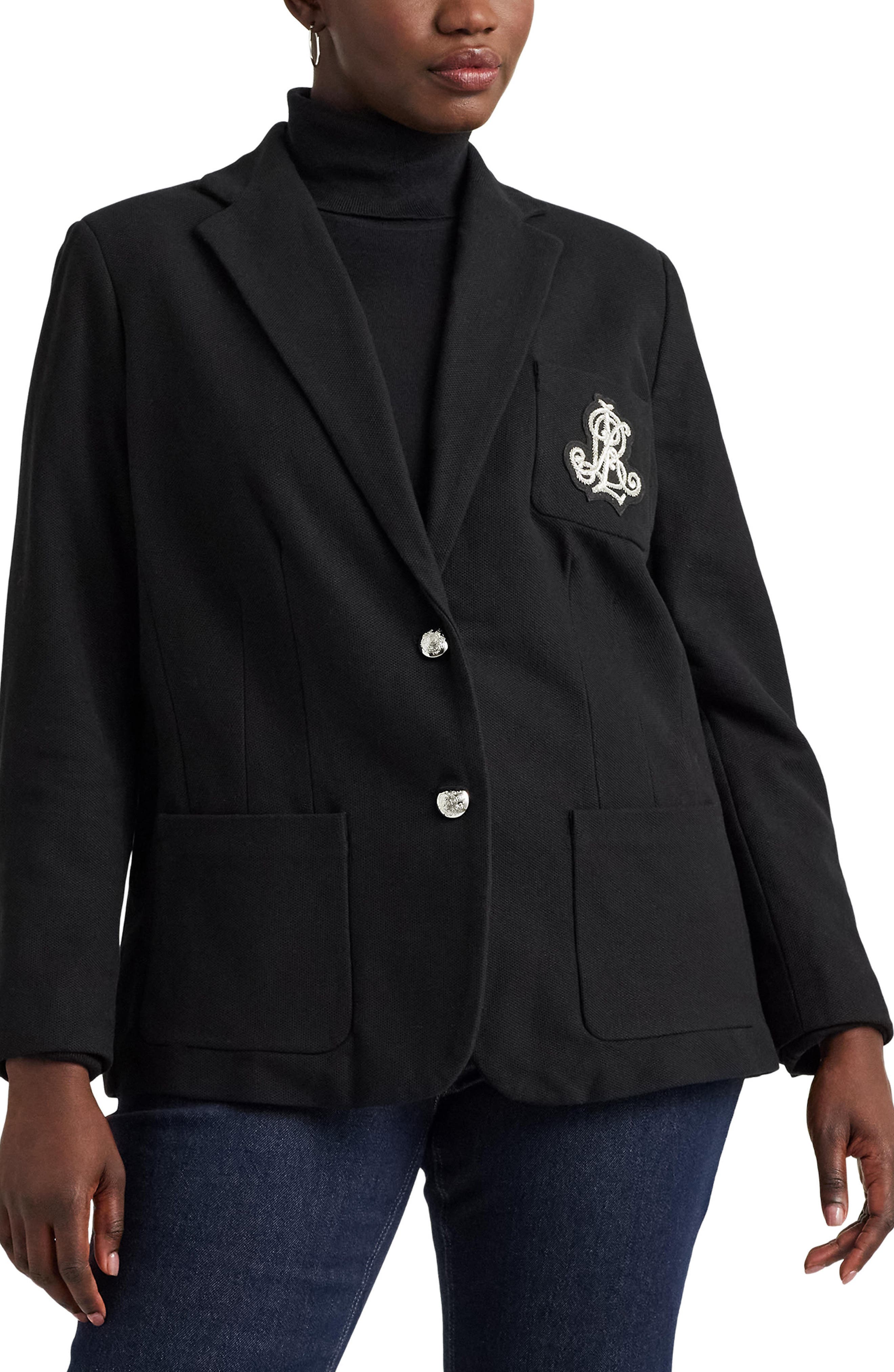 Crested Stretch Cotton Blazer