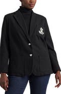 Lauren Ralph Lauren Crested Stretch Cotton Blazer