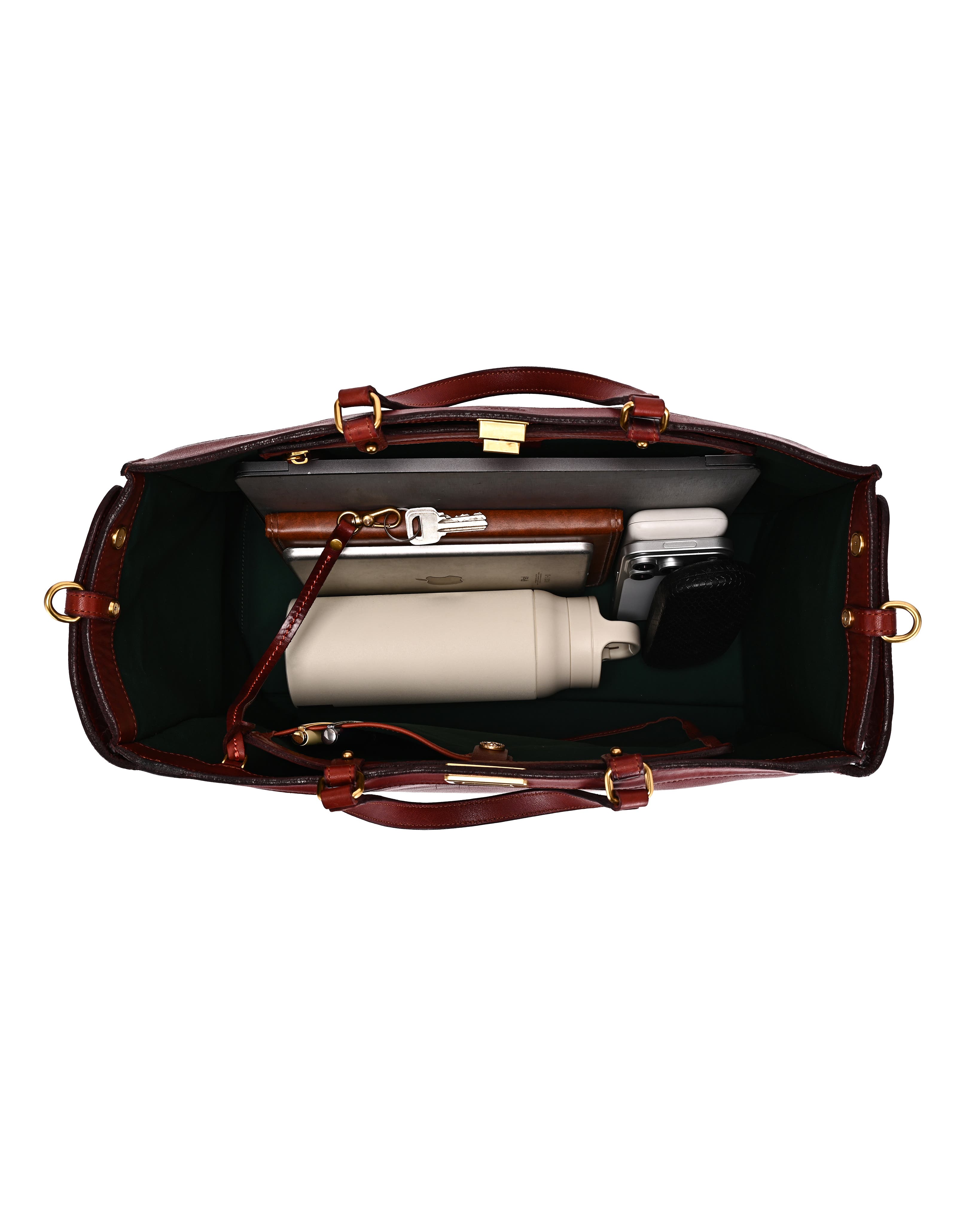 OLD TREND Ixia Genuine Leather Jet Set Travel Tote, Alternate, color, Brown