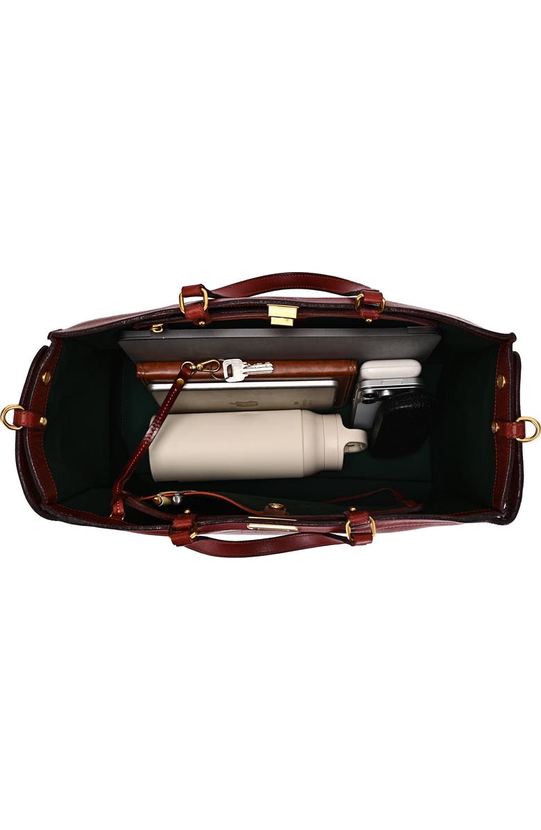 OLD TREND Ixia Genuine Leather Jet Set Travel Tote, Alternate, color, Brown