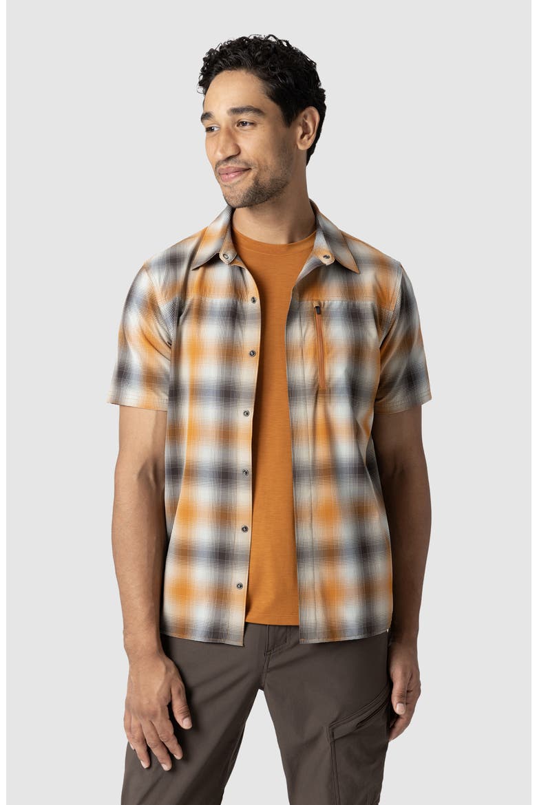 Astroman Short Sleeve Sun Shirt, Alternate, color, SEDONA PLAID