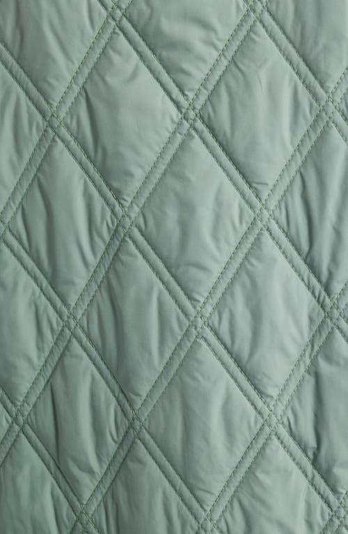 Bernardo Diamond Quilted Hooded Liner Jacket In Green