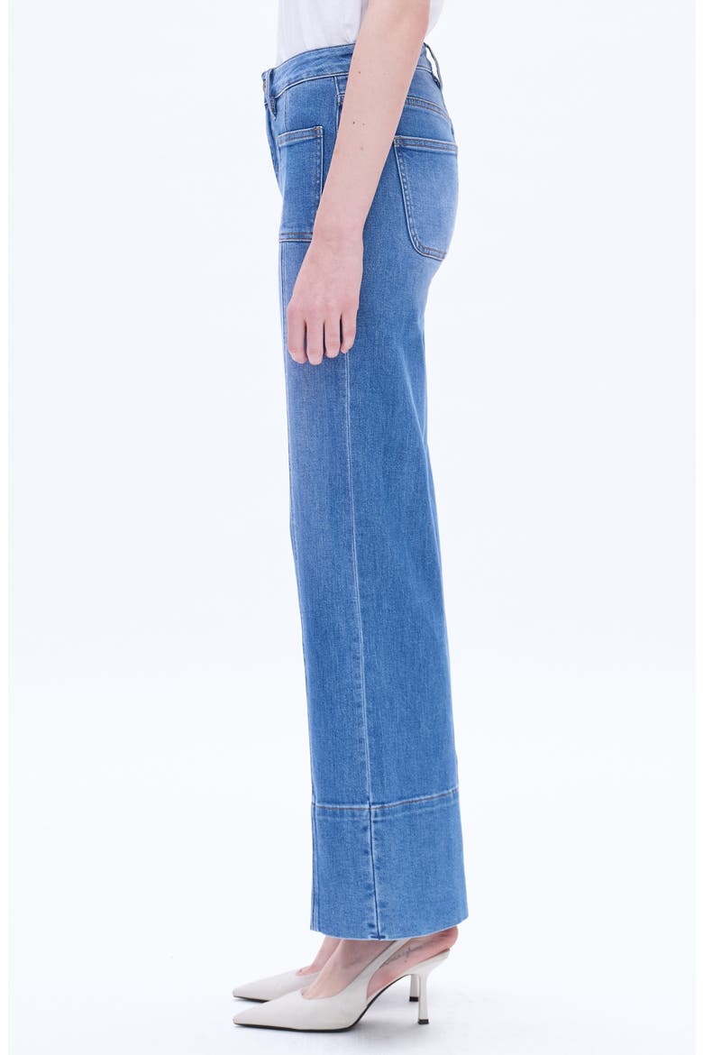 Katia Patch Pocket Wide Leg Jeans, Alternate, color, STARLIGHT