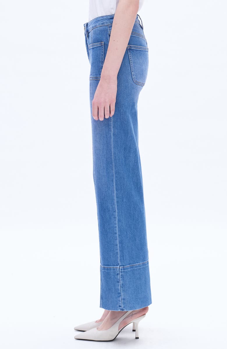 Bayeas Katia Patch Pocket Wide Leg Jeans, Alternate, color, Starlight