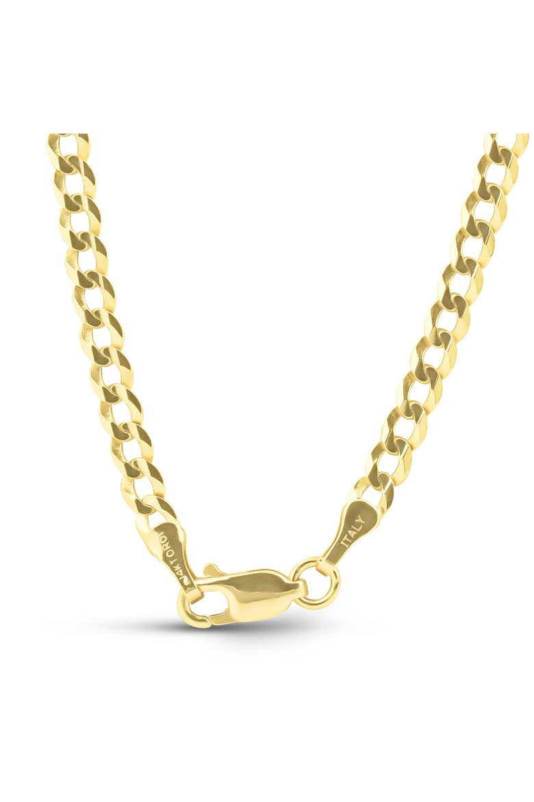 Mens Solid 14k Gold 22" Curb Chain With Lobster Clasp 8.5 grams 3mm, Alternate, color, 14k Yellow Gold
