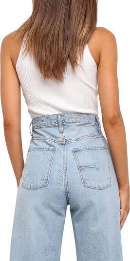 Runie Mock Neck Sleeveless Rib Top