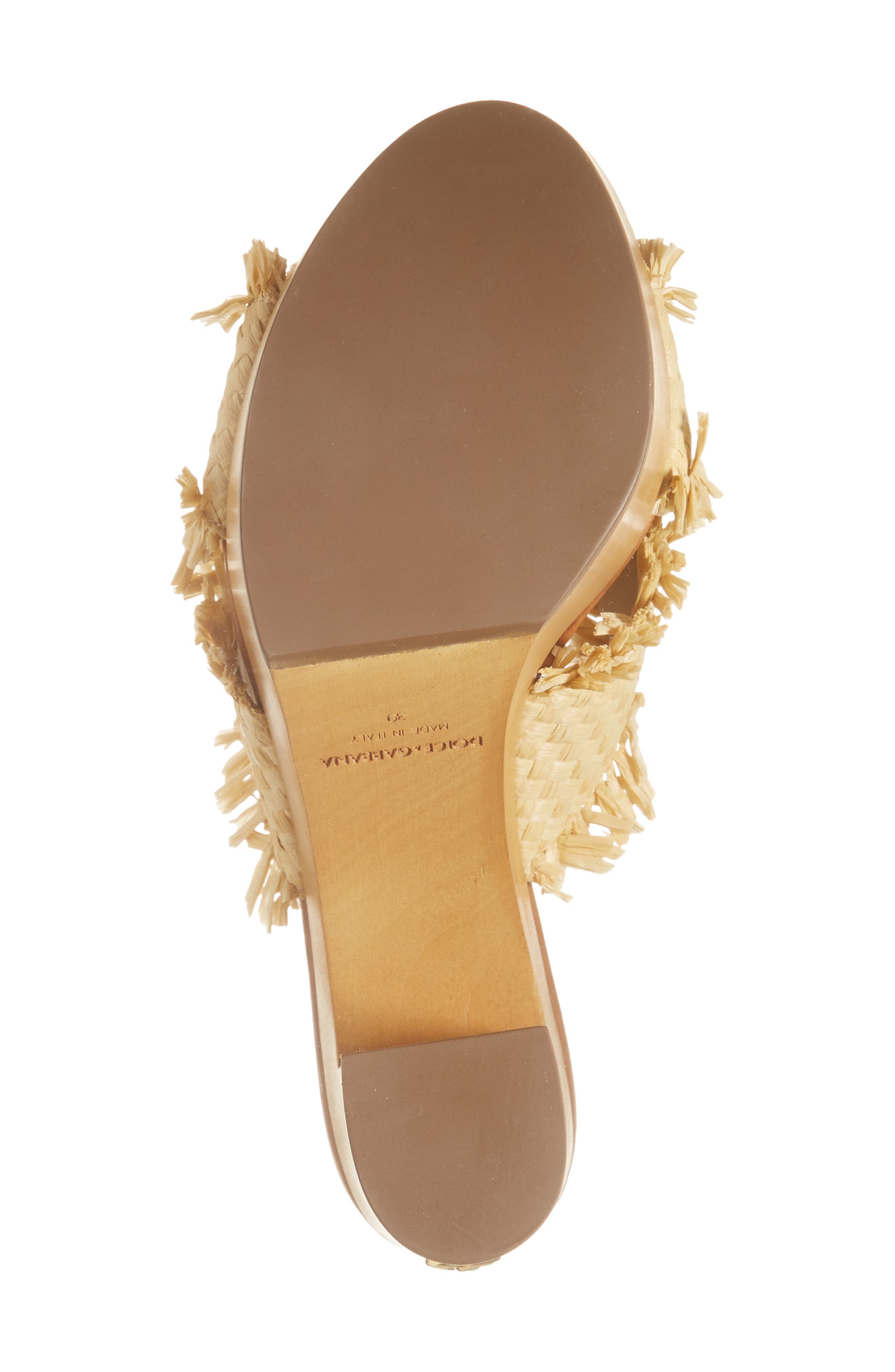 Dolce&Gabbana Raffia Platform Sandal, Alternate, color, 8W058 Legno/ Sabbia