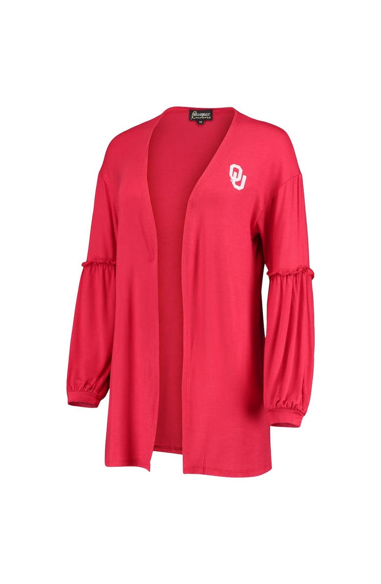 GAMEDAY COUTURE Women's Crimson Oklahoma Sooners Offset Bubble Sleeve Cardigan, Alternate, color, 