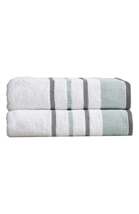 Luxurious Cotton 2-Pack Decorative Bath Towel Set