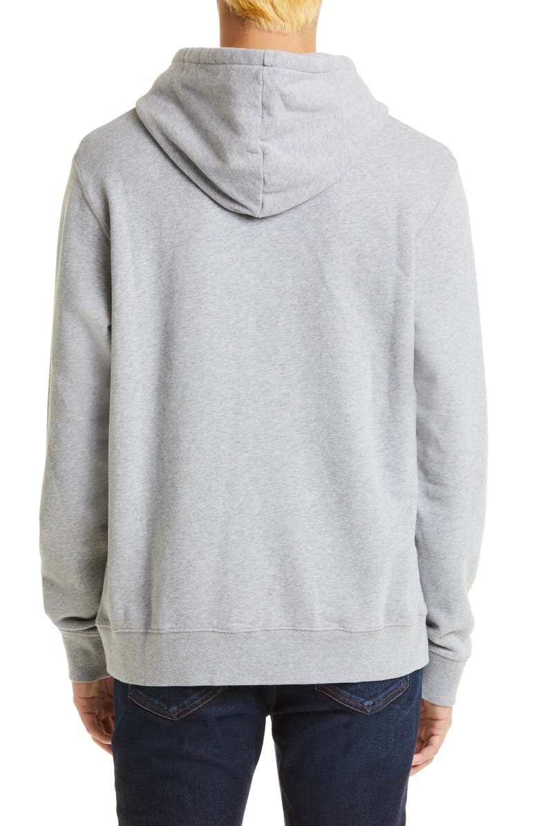 Sunspel Men's Cotton French Terry Hoodie, Alternate, color, Grey Melange