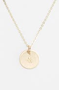 Nashelle 14k-Gold Fill Initial Mini Circle Necklace