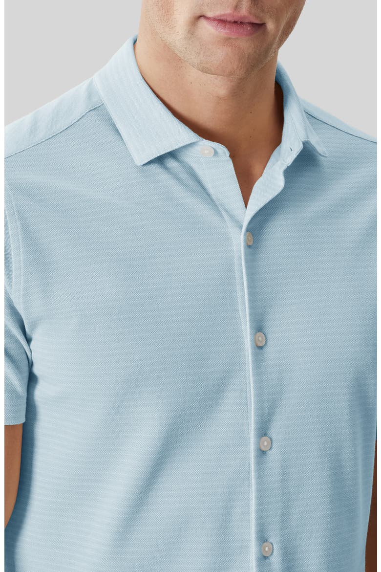 Irving Short Sleeve Sleeve Knit Button-Up Shirt, Alternate, color, DUSTY TEAL