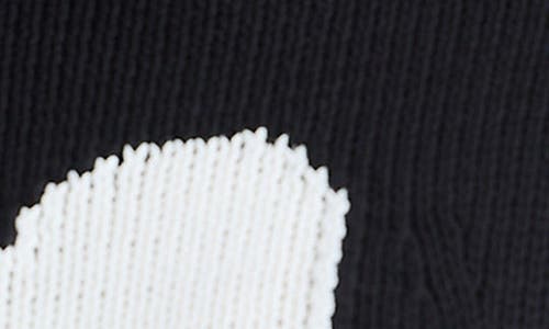 Brave + True Brave+true Heart To Heart Short Sleeve Cotton Blend Sweater In Black