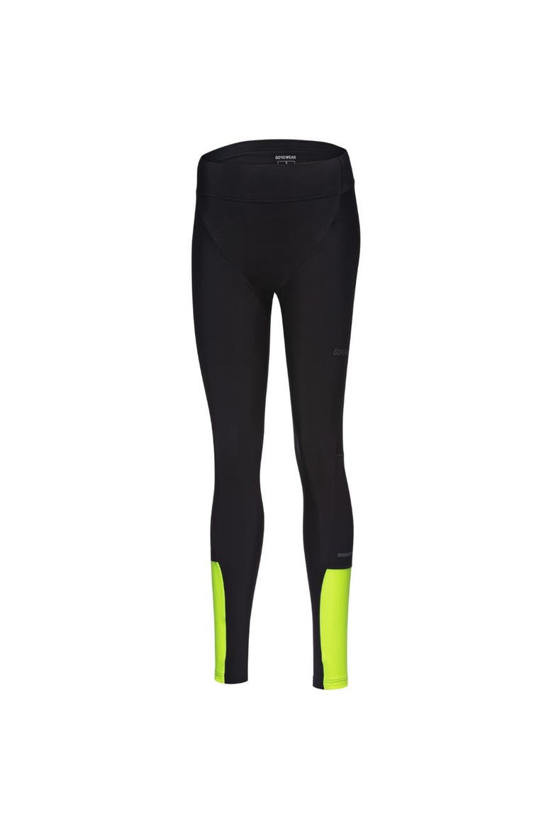 Swiftride Thermo Tights - Women's, Alternate, color, Black/Neon Yellow