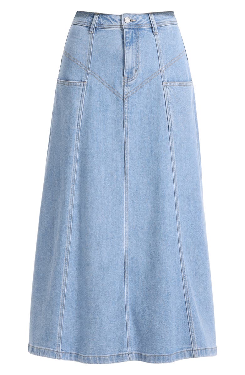 Bayeas Denim Maxi Skirt, Alternate, color, Light Blue