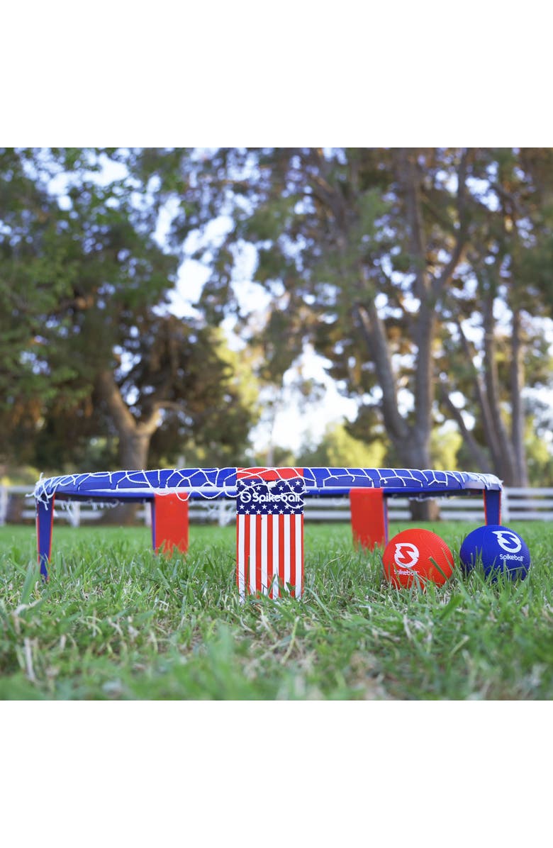 Spikeball Weekender USA Set Roundnet Outdoor Yard Game, Alternate, color, Multicolored