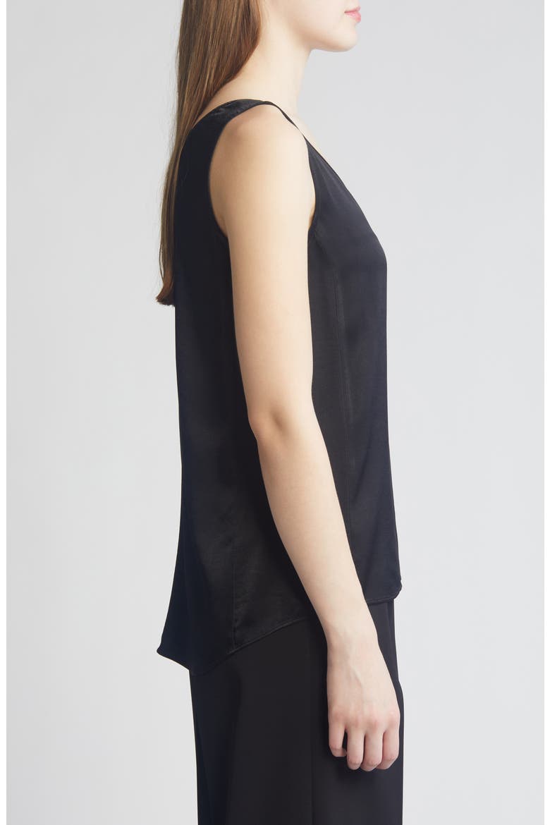 Double V-Neck Tank, Alternate, color, BLACK