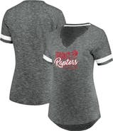FANATICS Women's Fanatics Branded Gray/White Toronto Raptors Showtime Winning With Pride Notch Neck T-Shirt