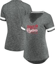 FANATICS Women's Fanatics Branded Gray/White Toronto Raptors Showtime Winning With Pride Notch Neck T-Shirt