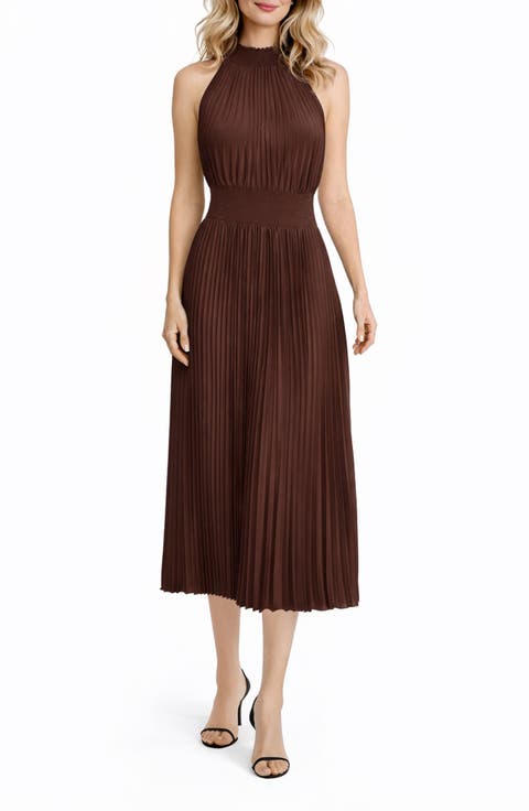 Pleated Midi Dress