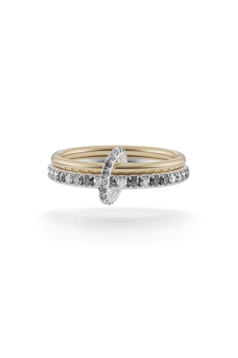 Astrid Gris Diamond Linked Stack Ring, Main, color, SILVER