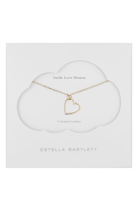 Smile Dream Love Open Heart Necklace
