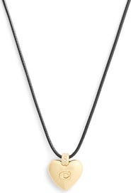COACH Puffy Heart Cord Necklace