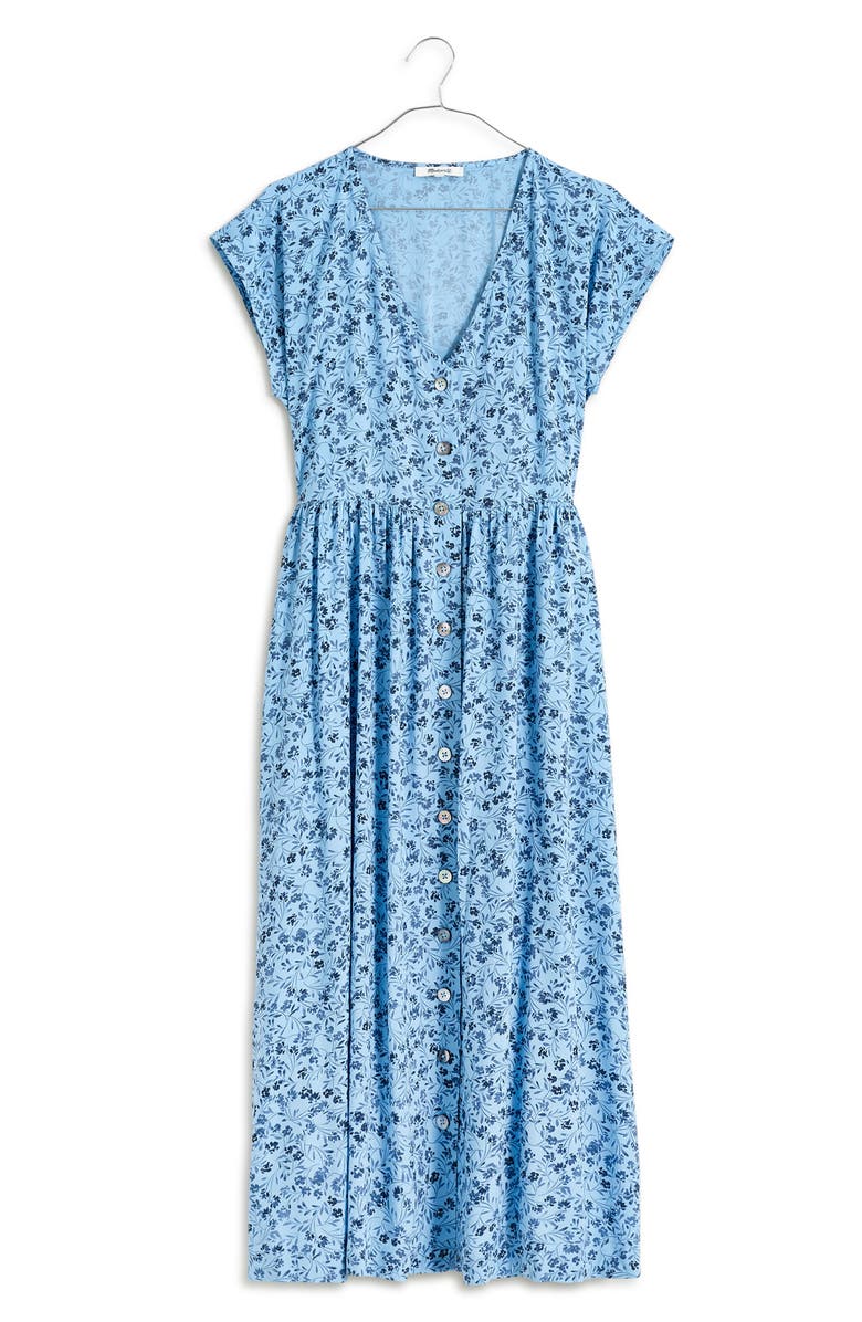 Madewell Floral Button-Up Midi Dress, Main, color, 