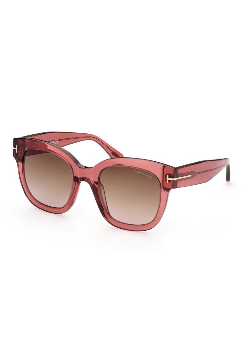 56mm Gradient Cat Eye Sunglasses, Alternate, color, PINK / OTHER / GRADIENT BROWN