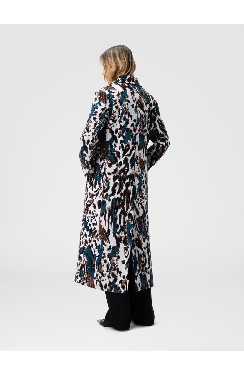 Missoni Long Single-breasted Coat With Animalier Pattern, Alternate, color, Multicoloured