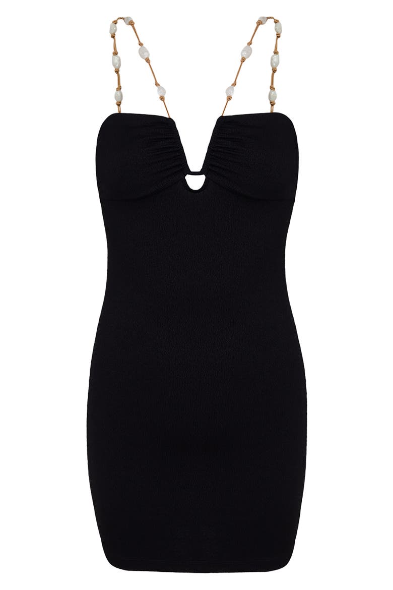 Firenze Ney Cover-Up Minidress, Alternate, color, BLACK