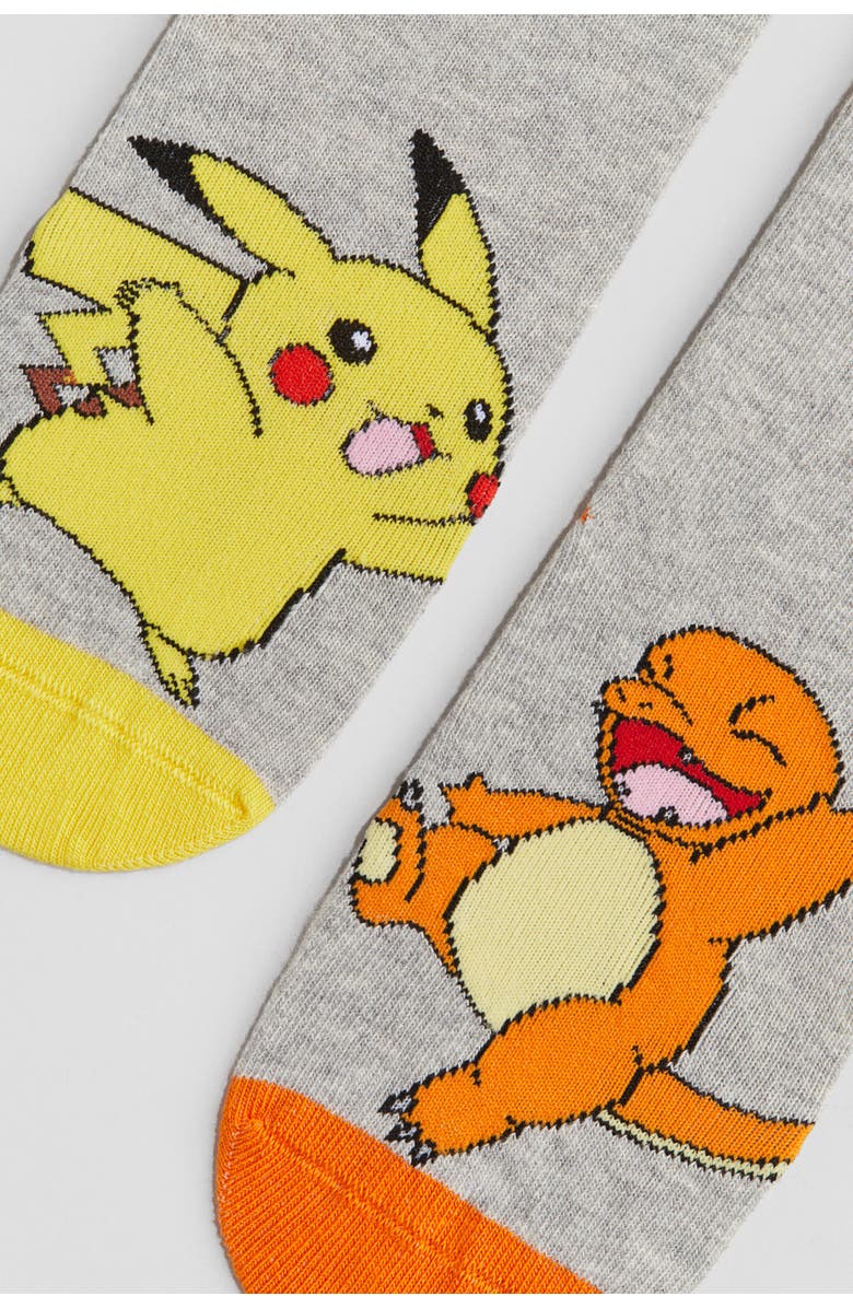 H&M 7-pack Socks, Alternate, color, Gray/Pokémon