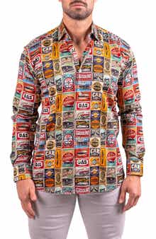 Maceoo Fibonacci Resistance Contemporary Fit Button-Up Shirt