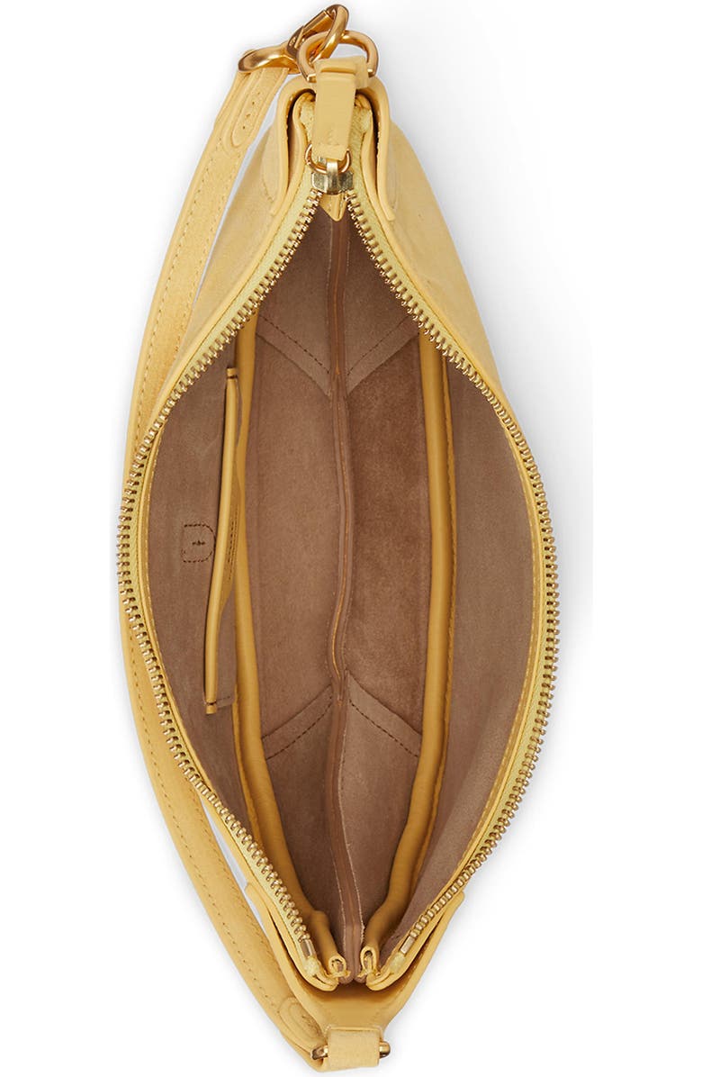 Polo Ralph Lauren Mini Polo ID Suede Shoulder Bag, Alternate, color, Lemon Meringue