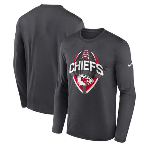 Men's Nike Anthracite Kansas City Chiefs Primetime Legend Icon Performance Long Sleeve T-Shirt