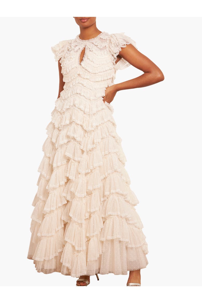 Libby Lace Gown, Main, color, Cream