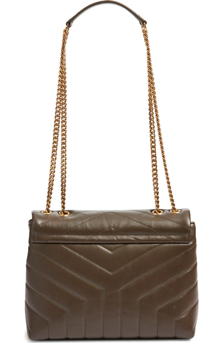 Saint Laurent Small Loulou Chain Leather Shoulder Bag, Alternate, color, Light Musk