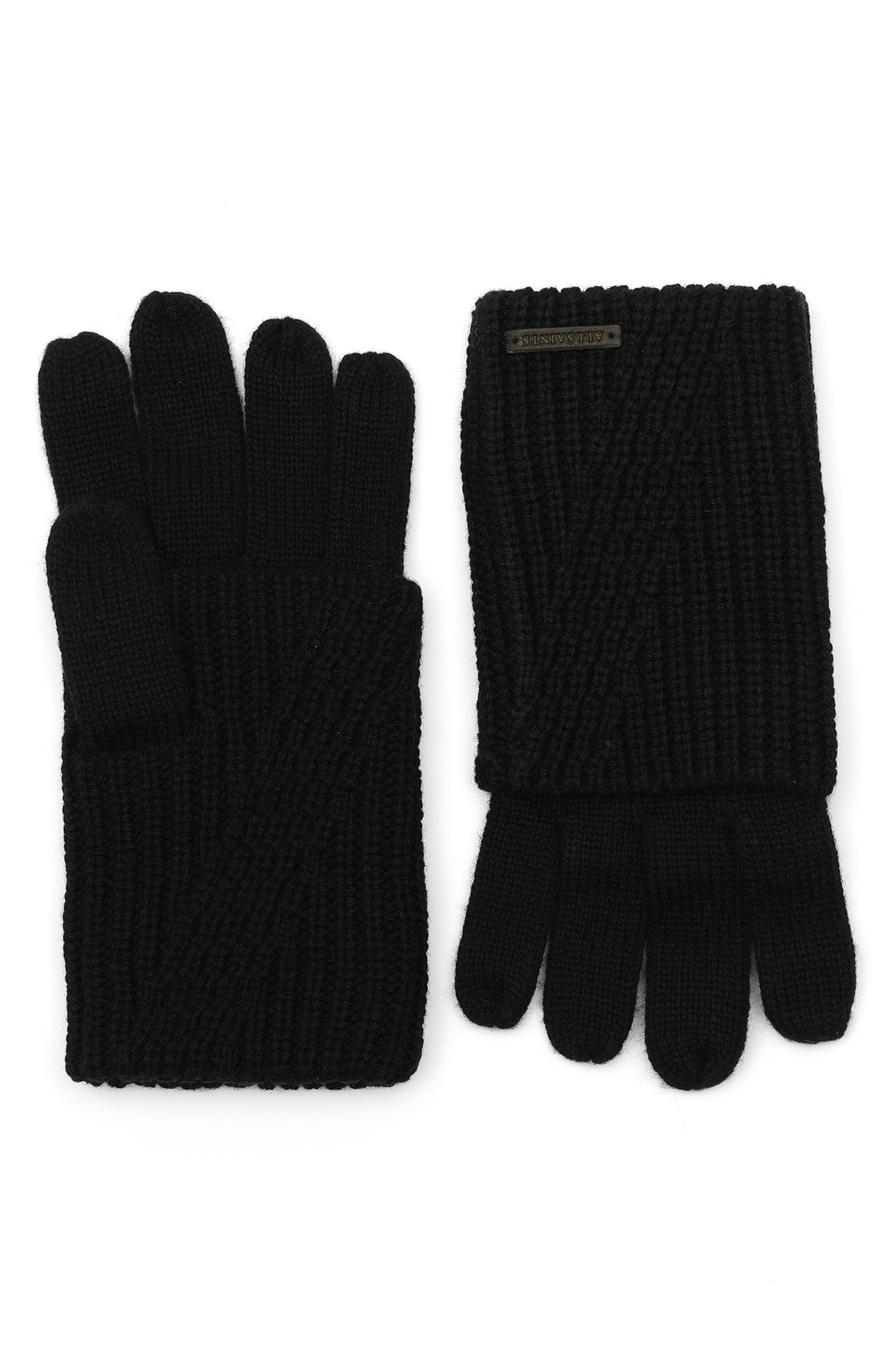 AllSaints Traveling Foldable Cuff Knit Gloves