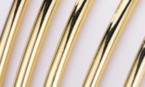 Adornia Set Of 5 Tube Bangle Bracelets In Gold
